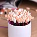 eBoot Disposable Dual Sided Eyeshadow Brush Sponge Tipped Oval Makeup Applicator, 100 Pieces (Multicolor)