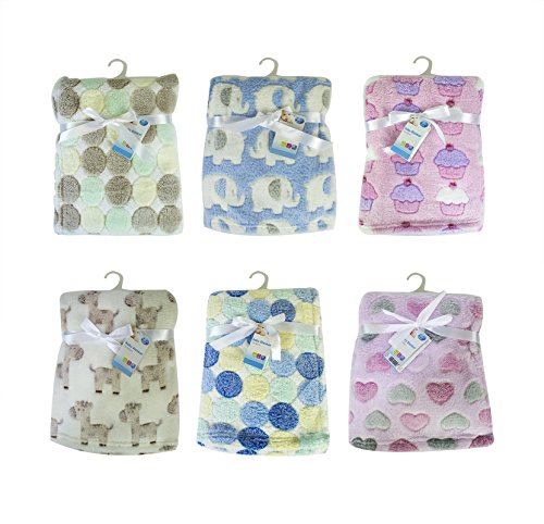 First Steps Fleece Baby Blanket (6 Assorted Design, 75 x 100 cm)