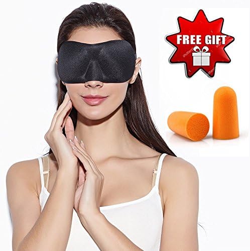 Seguro® Silk Sleep Mask-Premium Quality-help to Sleep-Adjustable elastic-Ear-Hypoallergenic Plugs for Sleeping Mask that holds the light for the EMN Sleep Dream More Vividi, improve the quality of your Sleep and therapeutic Riposini Sleep Mask ltra-soft, Bedtime for & Sluice gates Travel