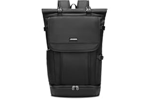 JANSBEN Rucksack Herren Damen Fahrradrucksack Wasserdicht groß 30l-Mehrfunktional-mit Laptopfach Schuhfach für Arbeit Uni Reisen Tagesausflüge Wandertour Training Bergsteigen Rolltop Schulrucksack