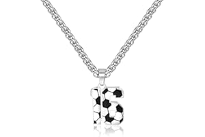 Lantine Collana con numero di calcio per ragazzi n. 1 – 100 numero ciondolo in acciaio inox, catena numero 55 cm, regalo per ragazzi e ragazze
