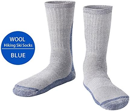 2 Pairs Of Wool Men Ski Socks High Performance-Long Hose Thermal Socks
