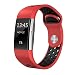 Produktbild Artistic9 Unisex Silikon Sportarmband Wristband-5 Farben Armband für Fitbit Charge 2 Ersatz Accessories,Klein/Mittel Größe Damen & Herren Uhrenarmband (Kleine Größe-5.9"-7.8", Rot)