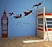 Produktbild Peter Pan Wandaufkleber, Zitat Big Ben Clock Never Grow Up Zitate Wandaufkleber Peter Pan Tinkerbell Wendy John Michael Wandbild für Zuhause, Schlafzimmer, Dekoration