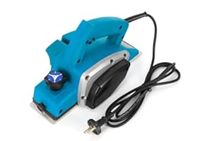 DDZcozy Piallatrice elettrica, 800 W, piallatrice per legno, elettrico, per legno, larghezza pialla: 82 mm, profondità regolabile 0-1 mm