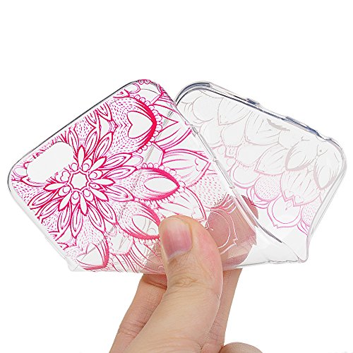 Badalink Case für iPhone 6/iPhone 6S(4,7 Zoll) TPU Handytasche Flexibel Glatt Weiche Gemalt Relief Schutzhülle Bumper Case Handycover Handyhülle Rose Blumen - 7
