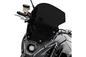 LORABABER Déflecteur de vent pour pare-brise de moto compatible avec MT-09 FZ-09 MT09 FZ09 2021 2022 2023 (Fumée noire)