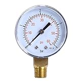 Medida: 0 ~ 60 psi / 0 ~ 4bar perfk 50 mm Esfera Probador de Presion Atmosferica Barometro Medidor Manometro de Vacio Esfera