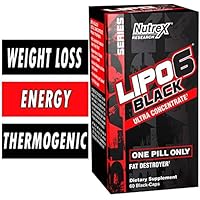 Prompt Nutrition Nutrex Lipo6 Black Ultra Concentrate Fat Destroyer - 60 Capsules With Importer Tag.