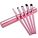 ACEVIVI 5 pcs Synthetic Hair Eye Makeup Tools Professional Eyeshadow Brush Makeup Kit with Rose Tube Case