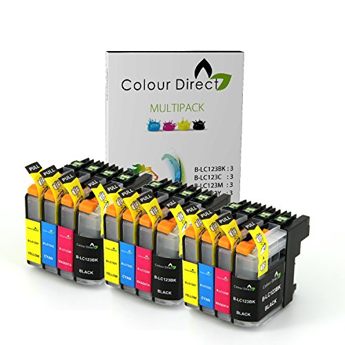 12 XL Colour Direct LC123 / LC121 MIT CHIP kompatibel Druckerpatronen Ersatz für Brother DCP-J132W DCP-J152W DCP-J552DW MFC-J650DW DCP-J752DW DCP-J4110DW MFC-J870DW MFC-J4410DW MFC-J4510DW MFC-J4610DW MFC-J4710DW MFC-J470DW Drucker