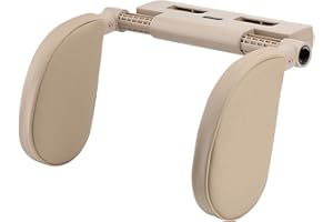 ‎HIFROM Hifrom Kopfstütze Auto, Auto Kopfstützen Kissen mit weicher Auflage, Breite und Höhe einstellbar, Nackenstütze für Kinder und Erwachsene, Nackenstütze Auto zum Schlafen (Beige)