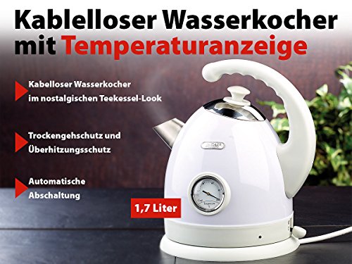 Rosenstein & Söhne Wasserkocher WSK-250.rtr mit Temperaturanzeige, 1,7 Liter - 3