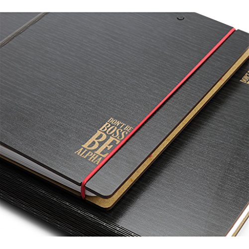 A P  Donovan -Ring-buch inkl  50 Blatt - Akten-Ordner  Organizer - Notizbuch mit Spiralbindung  A4 und A5  - blanko - Esche schwarz  A4