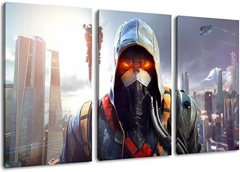 Killzone painting on canvas, 3-piece (Total Size: 47.2" x 31.5") huge Pictures completely framed with stretcher, Art print on wall picture with frame