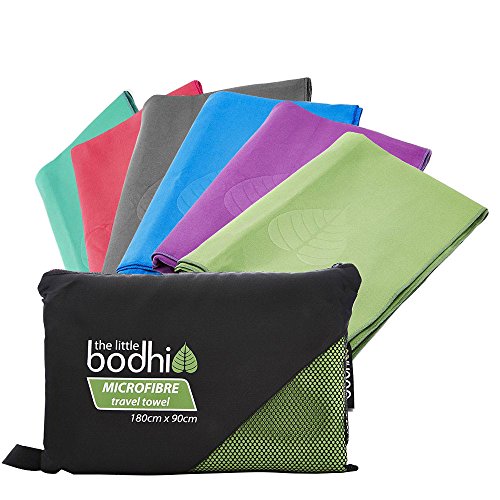 The Little Bodhi Toalla Microfibra 180 cm x 90 cm  PackTowl 13TYE7353/camping Toallas de mano  Microfibre Travel Towel (Green/Verde)