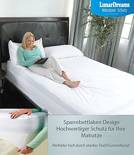 LunarDreams Matratzenschoner Inkontinenzauflage – Wasserdicht – Allergiker geeignet – Schützt gegen Nässe, Milben, Bakterien und Allergene (160×200 cm) - 2