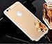Produktbild Silicone Spiegel Hülle für iPhone SE / iPhone 5S/5, Elegant Simple Hülle Case Schutzhülle Silikon TPU Ultra Dünn Slim Weich Etui Hüllen Tasche Spiegel Silikonhülle für iPhone SE / iPhone 5S/5,Hancda Handyhülle Cover Transparent Soft Durchsichtig Bumper mit Spiegel Mirror Design Back Case Cool Schale Fall Handytasche für iPhone SE / iPhone 5S/5 - Gold