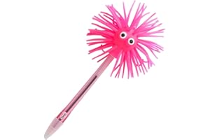 Tinc - Stylo à Bille Lumineux, Encre Bleue, Tête Oscillante, un Design Amusant, Accessoire de Papeterie Fantaisie, Idéal Bureau, Ecole ou Maison, Rose