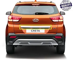 Auto Blinq Creta Rear Number Plate Silver Chrome Lip Trim (Double Plated)(Both Old & New Creta Model)