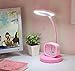 Produktbild HHORD Touch-Schreibtisch Lampe Auge Schutz Schreibtisch College Student Schlafzimmer Nachttisch Lampe Wecker Kinder Lernen Leselampen Schreibtisch Lampe, Business Leder-wie LED Tischlampe , 2