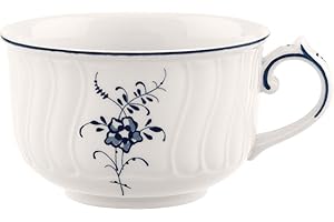 Villeroy & Boch Vieux Luxembourg Taza de té, 200 ml, Porcelana Premium, Blanco/Azul
