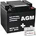 Produktbild 2x AGM 12V / 50Ah Blei-Akku - MP50-12C [ M6 - Innengewinde ] Zyklenfest inkl. 2x Original Kraftmax Anschluß-Adapter