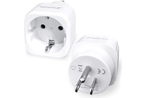 AMOBON USA Adapter Stecker Reiseadapter Steckdosenadapter: Typ B Steckdosen Reisestecker für Mexiko Thailand Kanada Philippinen - Deutschland zu Amerika Reise Netzadapter - 2 Stücke