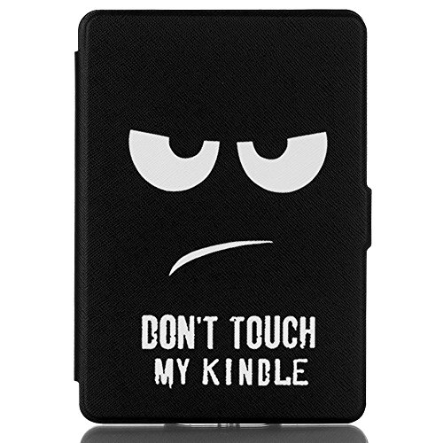 Kindle Paperwhite Hülle 2015 300 PPI mit Magnet Cool Design Leder Ultra Slim E-Reader Schutzhülle Wake Up / Sleep Funktion für Alle Kindle Paperwhite 2015 / 2014 / 2013 / 2012- DON’T TOUCH MY KINDLE - 2