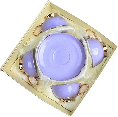 Porcelain Ceramic 4-sets Tea Cup Coffee Cup,Purple