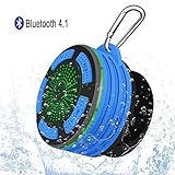 ♬【IP67 wasserdichter Duschlautsprecher】Die Silikonhüllen und das Schnittstellendesign bieten einen stoßfesten, staubdichten, wasserdichten Pegel bis zu IP67, wodurch die Duschlautsprecher perfekt geschützt werden. Daher ist es absolut in Ordnung, diesen Duschlautsprecher sicher in das Badezimmer, den Pool, den Strand und den Außenbereich zu bringen