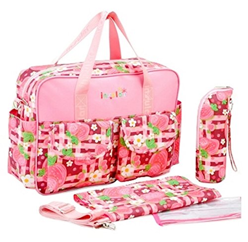 Preisvergleich Produktbild Mutter für Kinderwagen mit Getränkehalter und zusätzlicher Schulterriemen im Muster Unisex rosa