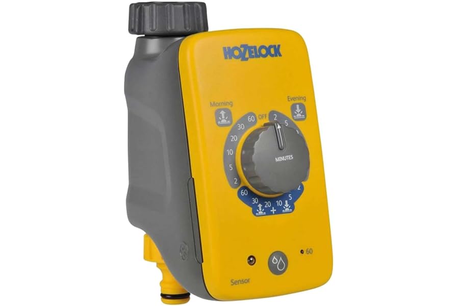 HOZELOCK - Watering Timer Sensor Controller : Automatic and Easy Watering With Its Light Sensor, Daily Watering At Sunrise And/or Sunset, Manual Watering Function [2212 0000]