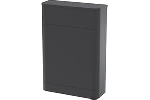 Balterley WC Unit, Floor Standing Back To Wall Water Closet Unit, Soft Square WC, BTW Water Closet for Bathroom and Cloakroom, No Concealed Cistern & Toilet Pan - 550 x 205 x 800 mm (Dark Grey)