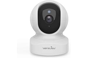 wansview WLAN IP camera surveillance camera WiFi 1080P, pet camera, home and baby monitor with motion detection, two-way audio, supports RTSP, remote alarm and mobile app control Q5 White