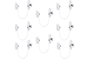 HOMGEN Window Open Restrictors Popular 8pcs Window Restrictors Locks Baby Security Window Locks Window Restrictor for Upvc Safety Window Locks with Screws &Keys Perfect for Windows and Doors-White