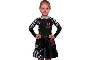 Hardcore Training Kids Rash Guard Sakura Camisa de Compresión Manga Larga Ninos BJJ Fitness Workout Ropa Deportiva
