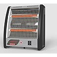 Usha 2 Rod 800 Watt Quartz Heater with Low Power Consumption and Tip Over Protection (4302N, Grey)