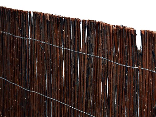 BOOGARDI Premium Weidenmatte 100 x 500 cm schwarz-braun · Natur-Sichtschutzmatte in vielen Größen aus gekochten Weide-Zweigen für Garten, Balkon und Terrasse - 3
