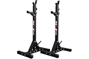 K-Sport Freestanding Barbell Squat Rack & Bench Press Station with 250kg Capacity + Weight Plate Storage | Adjustable from 94-150cm | Home Gym Equipment (250kg Weight Capacity)