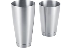 ATYHAO Boston Shaker en Acier Inoxydable Robuste et pour Cocktails et Bar Argenté