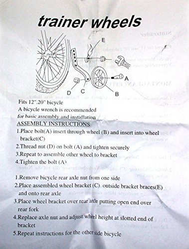 Stützräder für Kinderfahrrad Sicherheitsstützräder für 12 14 16 18 20 Zoll Kinderfahrrad Pusheng - 5