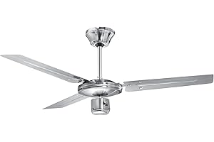 PROFI CARE ProfiCare PC-DVL 3071 - Ventilatore a soffitto a 3 pale, adatto per ambienti fino a 25 m², 4 livelli di potenza, funzione inversa, acciaio inox/metallo