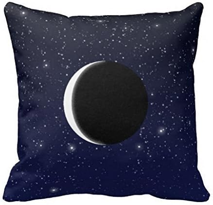 TAShermanStore 18 x 18 Inches Decorative Cotton Polyester Square Throw Pillow Case Cushion Cover Phases of the Moon Design by TAShermanStore