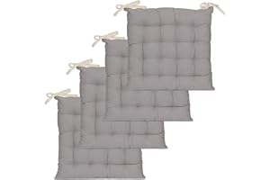 Atout Ciel Set med 4 tvåfärgade fyrkantiga stolsöverdrag, 40 x 40 cm, beige