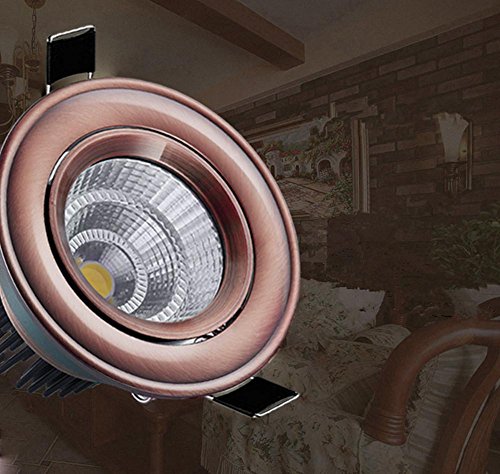 Preisvergleich Produktbild Aluminium LED Druckknopf Scheinwerfer Deckenleuchte Wohnzimmer Decke COB Stier Auge Öffnung 7.5 Embedded European Inductance Transformer Downlight , 2 , 5w