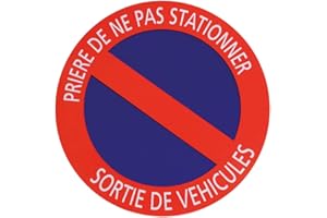 TURBOCAR - Disque de stationnement interdit voiture - Diamètre: 19.5 cm - Fixation autocollante - Possibilité de le visser (visserie non fournie) - Adhésif - Ø19.5 cm - Signalisation visible