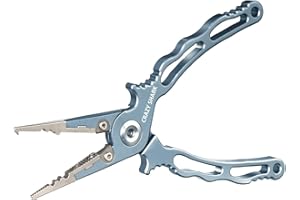 CRAZY SHARK Angelzange Multifunktionale Aluminium Linie Cutter Hook Remover Tackle für Salzwasser/Süßwasser mit Scheide und Lanyard