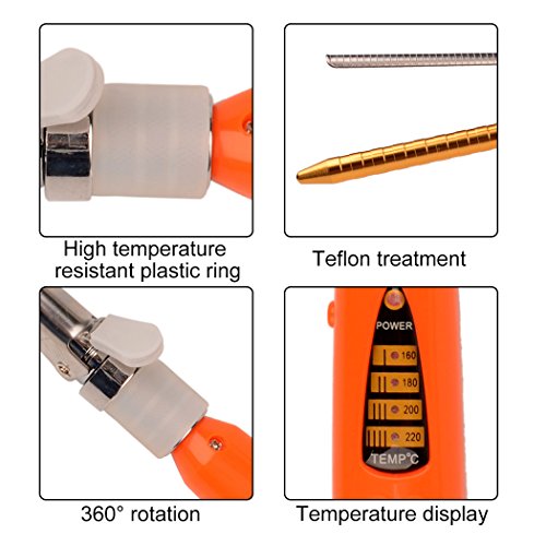 inkint 9mm Professional Lockenstäbe Elektrische Curling Stab Turmalin Keramik Rotary Haar-Sticks Nass&Trocken Tragbare Austauschbare Lockenwickler Lange Haare - 3