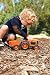 Green Toys Orange Tractor Toy with Detachable Trailer